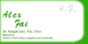 alex fai business card